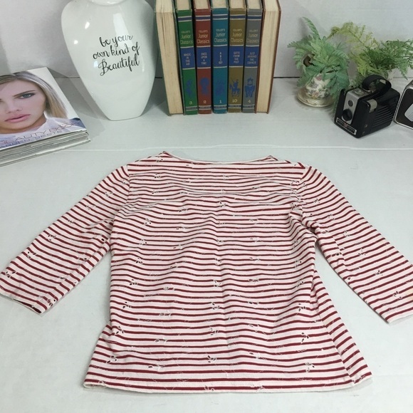 Nara Maglie Women’s striped, embroidered eyelet blouse/ top. - Picture 7 of 10